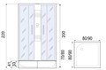 QUADRO Б/К XL 90/41 MT Душевая кабина с поддоном (10000013950) 10000013950