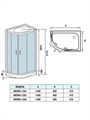 Душевая кабина WeltWasser WW500 Werra 1202 120x90 R 10000003329 профиль хром, стекло прозрачное 10000003329