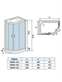 Душевая кабина WeltWasser WW500 Werra 1204 120x90 L 10000006431 с гидромассажем, профиль хром, стекло прозрачное 10000006431