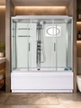 Душевой бокс WeltWasser WW500 Emmer 150х85 10000004659 профиль хром, стекло прозрачное 10000004659