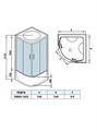 Душевая кабина WeltWasser WW500 Emmer 15055-2 150х150 10000004658 профиль хром, стекло прозрачное 10000004658
