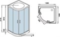 Душевая кабина WeltWasser WW500 Werra 1002 100x100 10000003227 профиль хром, стекло прозрачное 10000003227