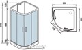 Душевая кабина WeltWasser WW500 Werra 801 80x80 10000003222 профиль хром, стекло прозрачное 10000003222