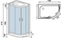 Душевая кабина WeltWasser WW500 Werra 1202 120x90 L 10000003235 профиль хром, стекло прозрачное 10000003235