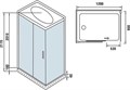 Душевая кабина WeltWasser WW500 Laine 1214 120x90 10000003277 профиль хром, стекло прозрачное 10000003277