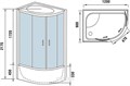 Душевая кабина WeltWasser WW500 Halle 1202 120x90 L 10000003251 профиль хром, стекло прозрачное 10000003251
