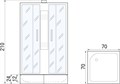 Душевая кабина Мономах 70x70 профиль хром стекло с рисунком (10000005853) 10000005853
