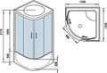 Душевая кабина WeltWasser WW500 Emmer 12055 120x120 10000003289 профиль хром, стекло прозрачное 10000003289
