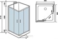 Душевая кабина Weltwasser WW500 Laine 901 90х90 10000003259 профиль хром, стекло прозрачное 10000003259