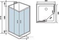 Душевая кабина Weltwasser WW500 Laine 801 80х80 10000003258 профиль хром, стекло прозрачное 10000003258