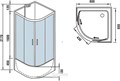 Душевая кабина WeltWasser WW500 Halle 801 80x80 10000003238 профиль хром, стекло прозрачное 10000003238