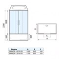 Душевой бокс WeltWasser WW500 Emmer 170х85 10000004660 профиль хром, стекло прозрачное 10000004660