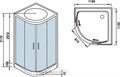 Душевая кабина WeltWasser WW500 Emmer 11015 110x110 10000003286 профиль хром, стекло прозрачное 10000003286