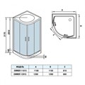 Душевая кабина WeltWasser WW500 Emmer 11015-2 110x110 10000004651 профиль хром, стекло прозрачное 10000004651