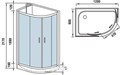 Душевая кабина WeltWasser WW500 Werra 1201 120x90 L 10000003234 профиль хром, стекло прозрачное 10000003234