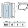 Душевая кабина WeltWasser WW500 Werra 1204 120x90 L 10000006431 с гидромассажем, профиль хром, стекло прозрачное 10000006431
