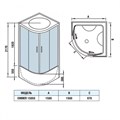 Душевая кабина WeltWasser WW500 Emmer 15055-2 150х150 10000004658 профиль хром, стекло прозрачное 10000004658