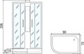 Душевая кабина Мономах 90x70 R профиль хром стекло с рисунком (10000005804) 10000005804