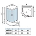 Душевая кабина WeltWasser WW500 Emmer 11055-2 110x110 10000004652 профиль хром, стекло прозрачное 10000004652