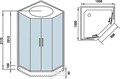 Душевая кабина WeltWasser WW500 Nesse 1002 100x100 10000003281 профиль хром, стекло прозрачное 10000003281
