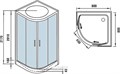 Душевая кабина WeltWasser WW500 Werra 804 80x80 10000003231 профиль хром, стекло прозрачное 10000003231