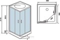 Душевая кабина Weltwasser WW500 Laine 804 80х80 10000003267 профиль хром, стекло прозрачное 10000003267
