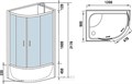 Душевая кабина WeltWasser WW500 Halle 1201 120x90 L 10000003250 профиль хром, стекло прозрачное 10000003250
