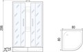 Душевая кабина Мономах 80x80 профиль хром стекло с рисунком (10000005756) 10000005756