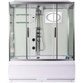 Душевой бокс WeltWasser WW500 Emmer 150х85 10000003925 с гидромассажем, профиль хром, стекло прозрачное 10000003925