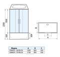 Душевой бокс WeltWasser WW500 Emmer 150х85 10000003925 с гидромассажем, профиль хром, стекло прозрачное 10000003925