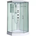 Душевая кабина WeltWasser WW500 Nesse 1004 100x100 10000003285 с гидромассажем, профиль хром, стекло прозрачное 10000003285