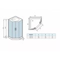 Душевая кабина WeltWasser WW500 Nesse 1004 100x100 10000003285 с гидромассажем, профиль хром, стекло прозрачное 10000003285