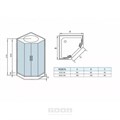 Душевая кабина WeltWasser WW500 Nesse 904 90x90 10000003284 с гидромассажем, профиль хром, стекло прозрачное 10000003284