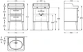 Тумба Pompei/Помпеи напольная с 2 ящиками 60, камео бежевый глянцевый PO.M.60.2\CAM