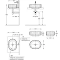 Раковина ARTBASIN Conchiglia/АртБейзин Конкилья накладная 50, белая глянцевая CC.wb.50\WHT