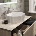 Раковина ARTBASIN Conchiglia/АртБейзин Конкилья накладная 50, белая глянцевая CC.wb.50\WHT