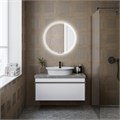 Зеркало Mio/Мио круглое с диммером 70, белое MIO.mi.70D\WHT