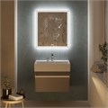 Зеркало Tecno/Текно c LED 70 с подсветкой, с функцией антизапотевание, белый глянцевый TE.mi.70