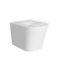 Унитаз Cubo/Кубо подвесной безободковый с крепежом и сиденьем, белый глянцевый CU.wc.02