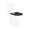 Сиденье Pompei/Помпеи для напольного унитаза, черное глянцевое PO.seat.01\BLK
