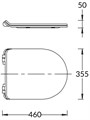 Сиденье Plaza Modern/Плаза Модерн для подвесного унитаза, белое глянцевое PLMR.seat.02\WHT