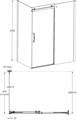 Душевая боковая панель Cristallo/Кристалло, 100х210, брашированный никель CT.100.FP.BN