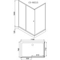 Душевое ограждение Loranto 120х80х195, поддон 13 см (CS-8021S) CS-8021S 120*80*195