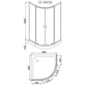 Душевое ограждение Loranto 90х90х195, поддон 13 см (CS-8015S) CS-8015S 90*90*195
