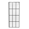 Душевая перегородка Loranto Walk-in 90x200 регулируемый кронштейн 70-100 мм, прозрачное стекло "Лофт клетка" 8 мм, профиль черный матовый (CS-W02B-90) CS-W02B-90