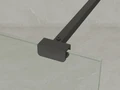 Душевая перегородка Loranto Walk-in 100x200 регулируемый кронштейн 70-100 мм, прозрачное стекло "Лофт клетка" 8 мм, профиль черный матовый (CS-W02B-100) CS-W02B-100
