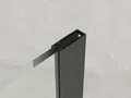 Душевая перегородка Loranto Walk-in 100x200 регулируемый кронштейн 70-100 мм, прозрачное стекло "Лофт клетка" 8 мм, профиль черный матовый (CS-W02B-100) CS-W02B-100