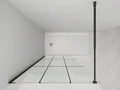 Душевая перегородка Loranto Walk-in 100x200 регулируемый кронштейн 70-100 мм, прозрачное стекло "Лофт клетка" 8 мм, профиль черный матовый (CS-W02B-100) CS-W02B-100
