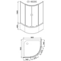 Душевое ограждение Loranto 90х90х195, поддон 40 см (CS-8020S) CS-8020S 90*90*195