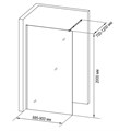 Душевая перегородка Loranto 90х200 CS-W04S-90 профиль сатин CS-W04S-90